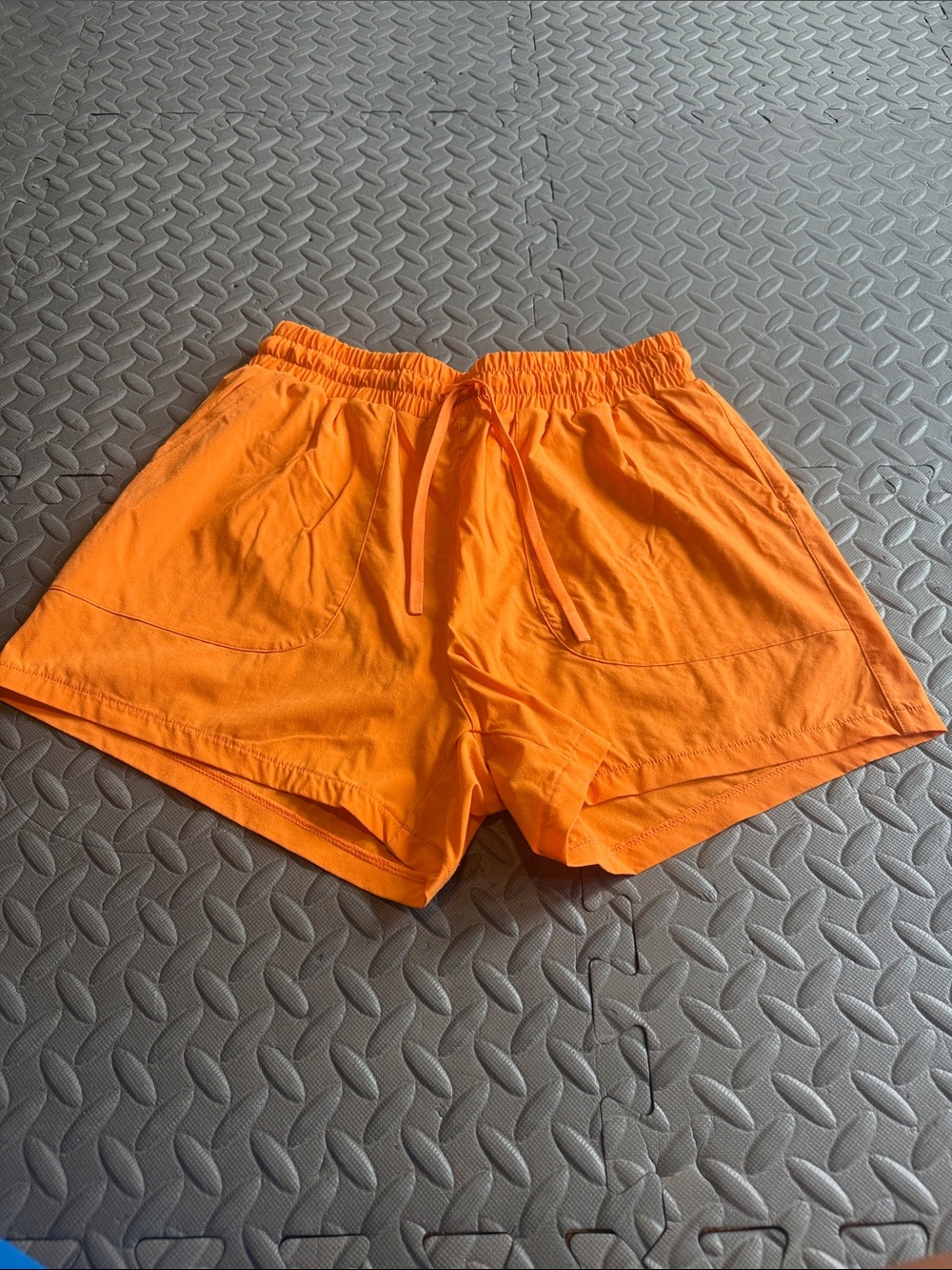Mono B Bright Orange Athletic Drawcord Shorts